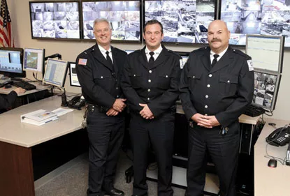 Three security officers