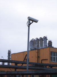 Video camera on a pedestal