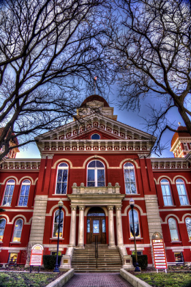 Sections of this 19th Century courthouse were converted into retail and office space, but the old lock-and-key access control system was out of control. It was time to look to the Cloud. Image courtesy of Brivo Systems.