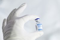 Vial of mRNA vaccine against COVID-19