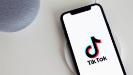 TikTok app open on iPhone