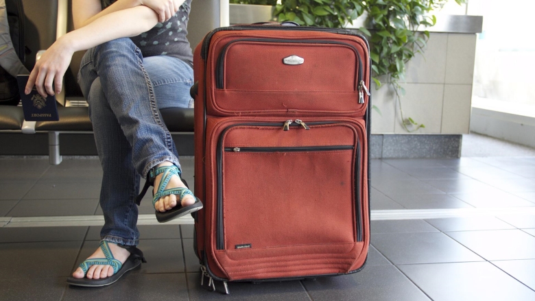suitcase in airport