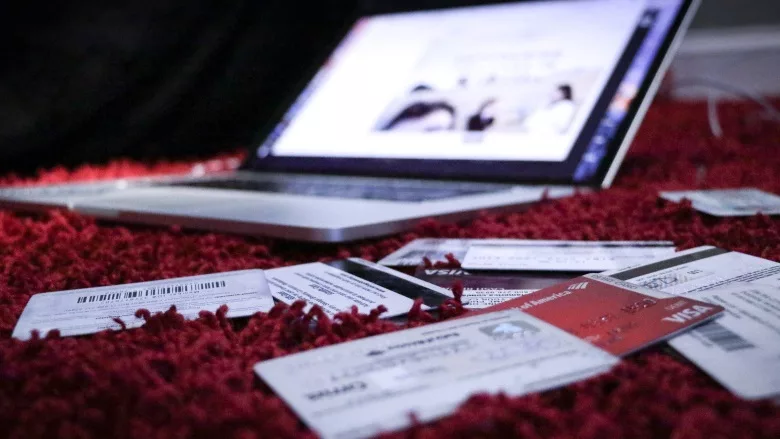 Computer and credit cards