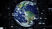 earth overlaid with data earth overlaid with data