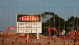 construction site hazard sign
