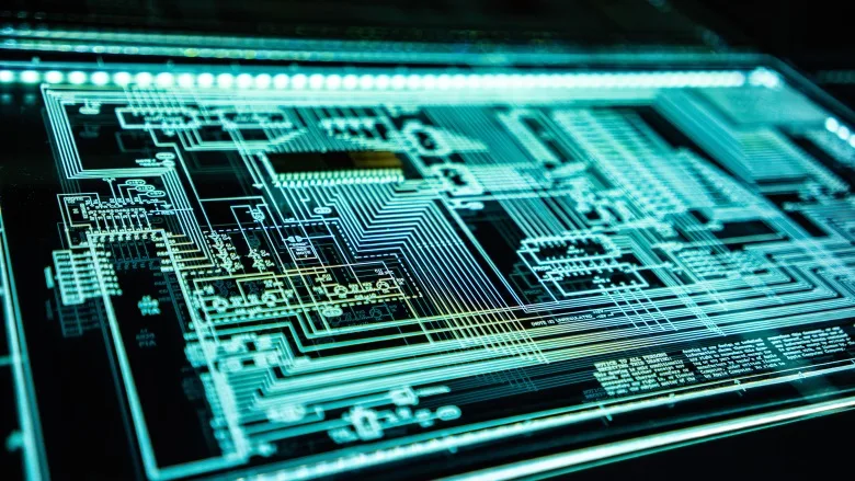 blue light technology graphic