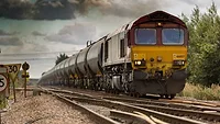 freight train on tracks