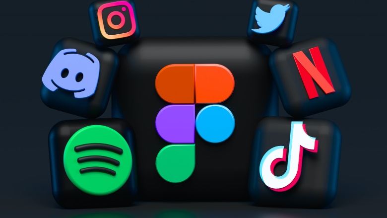 graphic of social media logos