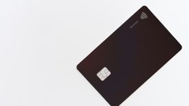 black debit card with chip