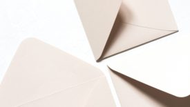 empty envelopes on white background