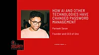 Parteek Saran podcast header Parteek Saran headshot and podcast title