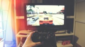 Video game controller over monitor