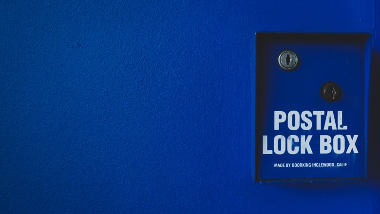 blue usps lock box