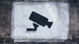 Picture of Camera Painted on Wall