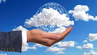 Hand holding cloud Hand holding cloud
