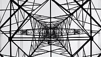 electric tower photo from the ground electric tower photo from the ground