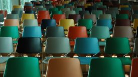 rows of chairs in lecture hall