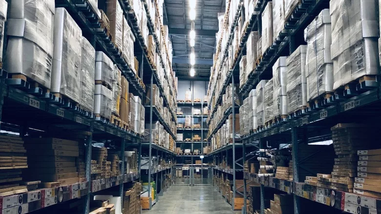 warehouse shelves