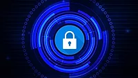 lock in center of blue digital ring lock in center of blue digital ring