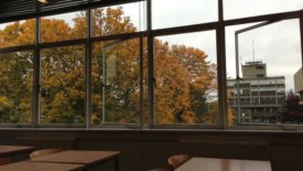 classroom with big window