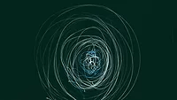 spiral of blue and white lines