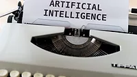 typewriter with artificial intelligence written