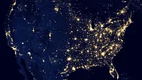 outline of US with lights in major cities outline of US with lights in major cities