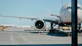 airplane being loaded