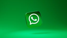 whatsapp logo on green background