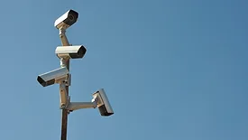 tower of surveillance cameras
