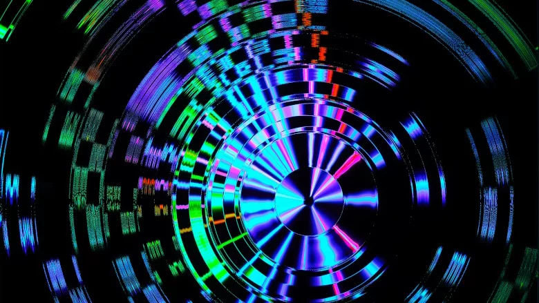 circles of colorful light