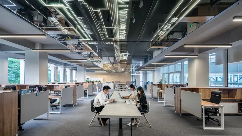 People working together in office