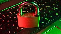 Key lock sitting on top of keyboard Key lock sitting on top of keyboard