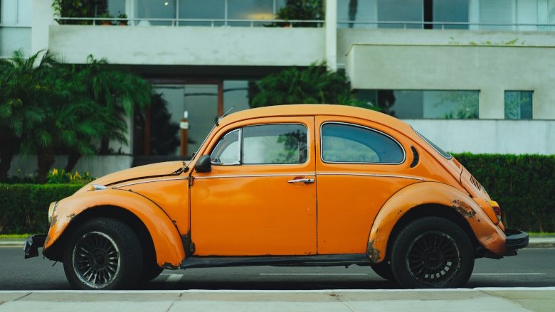 orange vintage Volkswagen