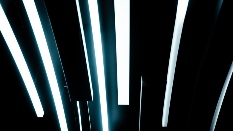 vertical white lines on dark screen