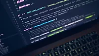 colorful text on black screen