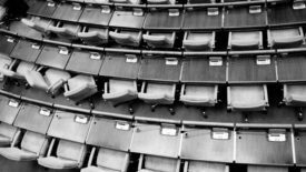 rows of seating in government building