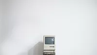 Old computer in a large room Old computer in a large room