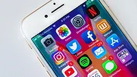 Phone home screen with 4 rows of apps Phone home screen with 4 rows of apps