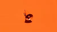 Orange megaphone
