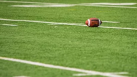 Football on field