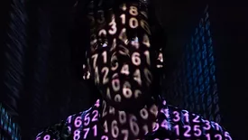 Person with lit up numbers on them 