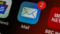 Email app icon with two notifications