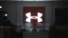 Under Armour logo in store 