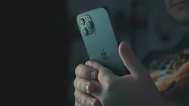 Person on iPhone