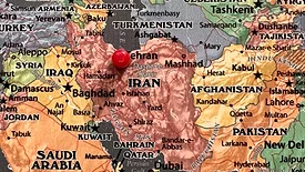 Iran on map 