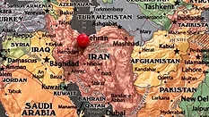 Iran on map 