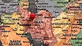 Iran on map 