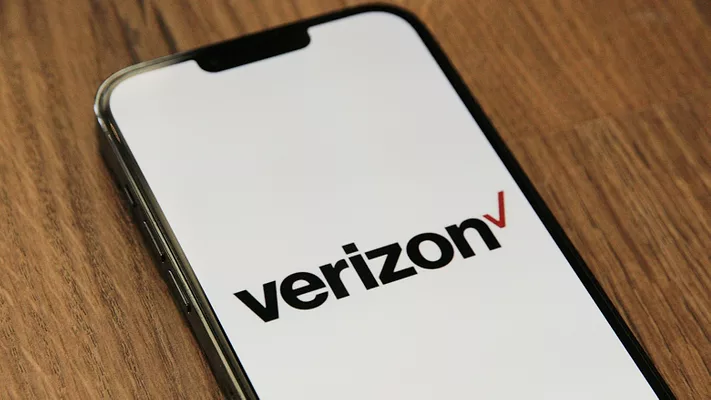 Verizon on phone screen
