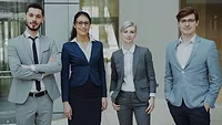 Four people in suits Four people in suits